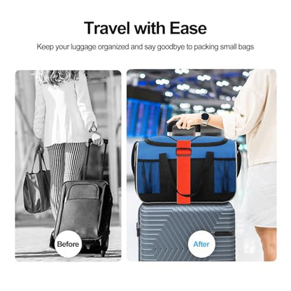 2 PCS Luggage Straps for Suitcase, Luggage Connector Straps,Multi-Functional Adjustable Durable Elastic Straps (Rainbow) - color: Rainbow