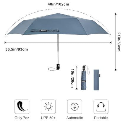 G4Free 40 Inch Travel Compact Umbrella Mini Sun UV Protection Umbrella - color: Navy Blue