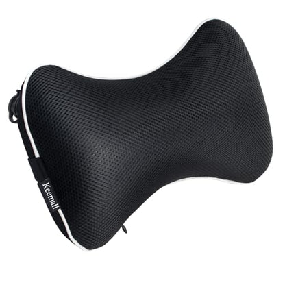 Keemall Inflatable Car Neck Pillow for Driving, Travel, Camping & Office - color: Black, size: Medium