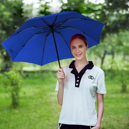 LANBRELLA 컴팩트 리버스 접이식 우산 자동 방풍 여행용 우산 - color: C2.7 로열 블루, size: 46인치
