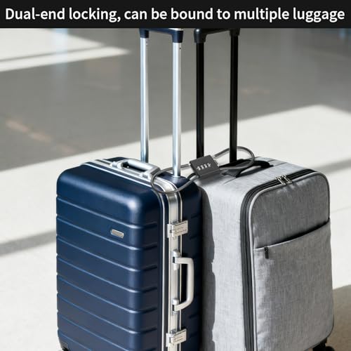H12 (1 Pack) 4-Digit Combination Cable Padlock with 32 inch (80 cm) Flexible Steel Cable, Small Lock for Locker,Luggage, Backpack,Cabinet,Gym Bag,Toolbox,Travel,Black - size: 80cm(32 inch Cable)
