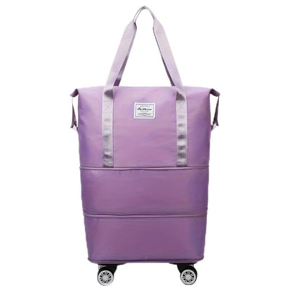 360° Spinner Wheel Duffel Bag, Violet - color: violet