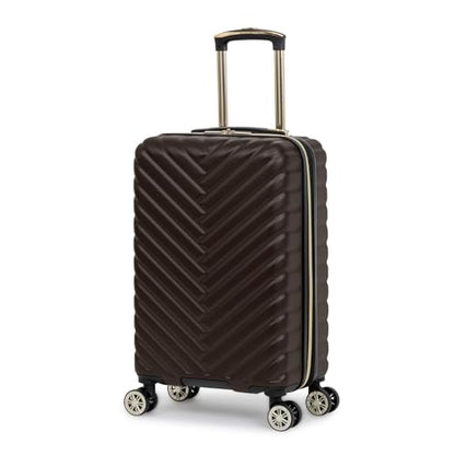Kenneth Cole REACTION Madison Square Lightweight Hardside Chevron Expandable Spinner Luggage, Chocolate Brown, 2-Piece (20" Carry On + Sophie Backpack) - color: Chocolate Brown, size: 2-Piece (20" Carry On + Sophie Backpack)