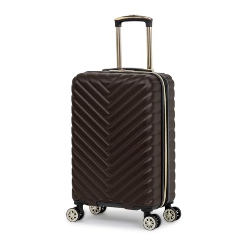 Kenneth Cole REACTION Madison Square Lightweight Hardside Chevron Expandable Spinner Luggage, Chocolate Brown, 2-Piece (20" Carry On + Sophie Backpack) - color: Chocolate Brown, size: 2-Piece (20" Carry On + Sophie Backpack)