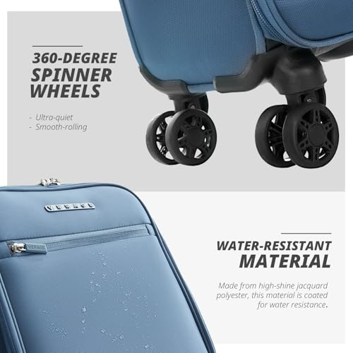 Verage Underseat Carry On Luggage with Wheels,14-Inch,Coast Blue - color: Coast Blue, size: 14-Inch Compact Underseat