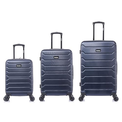 InUSA TREND Luggage with Spinner Wheels | Durable Lightweight Hardshell SuitcaseTravel sets with Handle and Trolley | (20in 24in 28in) 3 Piece Set | Blue - color: Blue, size: 3-Piece Set (Carry-on, Medium, Large)