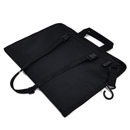 SO~MINE Touch Screen Tablet Case | With Compatible Cover | Organizer Bag | 6 Storage Pockets | Fits Over Airplane and Car Seat Backs | Adjustable Hanging Strap