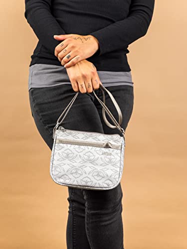 Haiku Lark RFID Blocking Zippered Crossbody Travel Bag - color: Geo Tulip Print