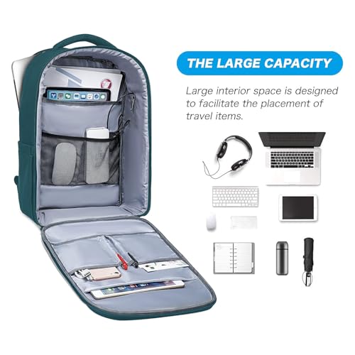 MOSISO 15.6-16 inch 35L Laptop Backpack with USB Charging Port - color: Teal Green