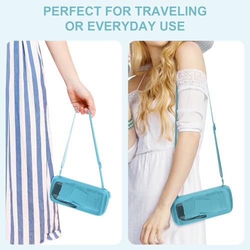 Mini Umbrella for Travel with Case Small Compact Sun Rain Tiny for Purse - color: 1702.Lake Green