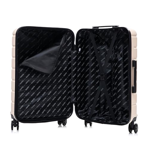 InUSA TREND Luggage with Spinner Wheels | Durable lightweight Hardside Suitcase, Travel Bag with Handle and Trolley | 32-inch Extra-Large Checked luggage | Sand - color: Sand, size: 32 Inch
