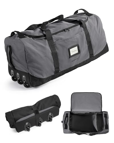BAGSMART 83L Foldable Travel Bag, Large Duffle Bag Luggage for Travel - color: Dark Gray