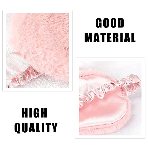4 Pcs Plush Sleep Masks, Ultra Cute Soft Eye Cover, Blindfold Travel Masks for Kids Men Women(Random Color) - color: Style1