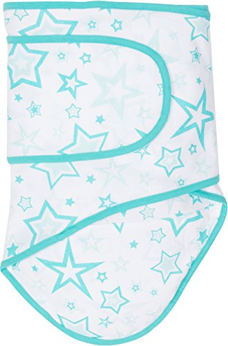 Miracle Blanket Swaddle Wrap, Baby Swaddle for Newborns, Aqua Stars - color: Aqua Stars