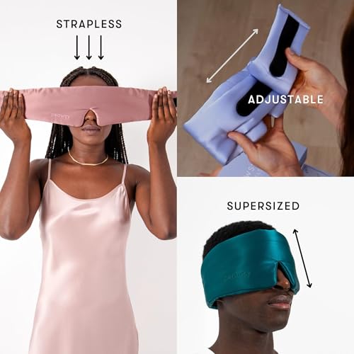DROWSY Silk Sleep Mask - Face-Hugging, Padded Cocoon for Luxury Sleep in Total Darkness - 100% Pure Mulberry Silk (Dusty Gold) - color: Dusty Gold, size: 1 Count (Pack of 1)