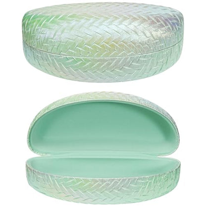 molshine Hard Shell Sunglasses Case, Classic Glasses Case for Sunglasses and Eyeglasses - color: Green