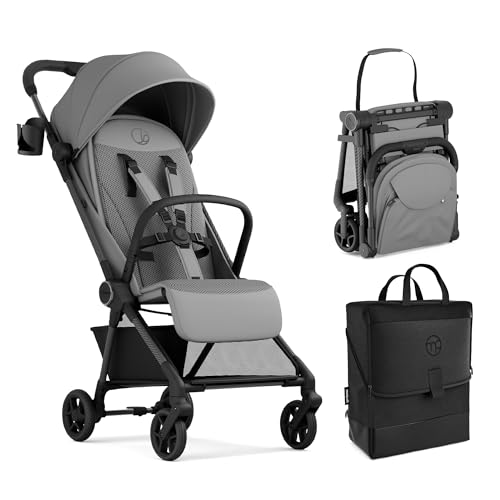Mompush Nexis Carbon Fiber Travel Stroller with Travel Bag, Carry-On, Grey - color: Grey