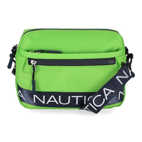 Nautica Nylon Bean crossbody/Belt Bag adjustable shoulder strap - color: Lime