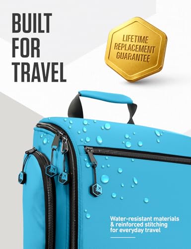 VENTURE 4TH Hanging Travel Toiletry Bag 18 Compartments - Tiffany Blue - color: Tiffany Blue