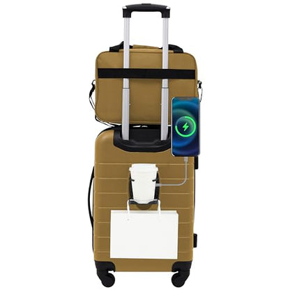 Wrangler Smart Spinner Hardside Luggage, 2 Piece Set, Wood Thrush - color: Wood Thrush, size: 2 Piece Set