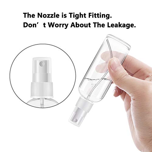 4팩 소형 스프레이 병 56.7g(2온스) 투명 플라스틱 빈 리필 가능한 미니 스프릿처 - color: 4팩, size: 2 Ounce