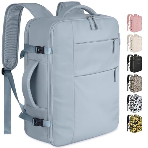 Travel Backpack for Women Men Waterproof Laptop Backpack Airlines Approved Carry On Backpack Bag Computer Bookbag for Business, Work, Traveling Fits 17 Inch Laptop(Blue) - color: Blue, size: 17 Inch