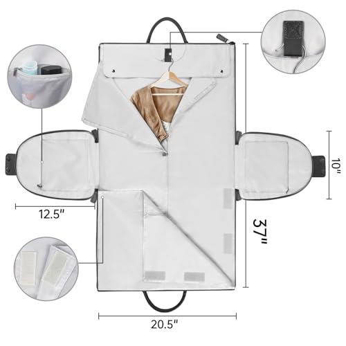 Ytonet Garment Bags for Travel, Convertible Garment Duffle Bags - color: Prue Black, style: Tote