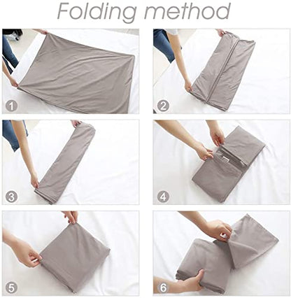 Sleeping Bag Liner, Camping Travel Home Bed Sheet Compact Sacks - color: Khaki, size: 70.8*82.7"