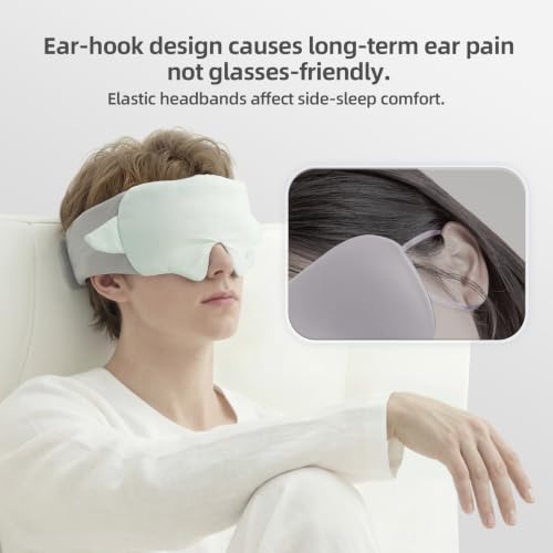 Mint Green Sheep Sleep Mask Breathable Blackout Eye Mask for Rest - color: Green