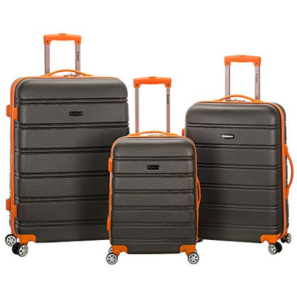 Rockland Melbourne Hardside 3 Piece Expandable Spinner Wheel Luggage Set, (20"/24"/28"), Charcoal - color: Charcoal, size: 3 Piece (20"/24"/28")