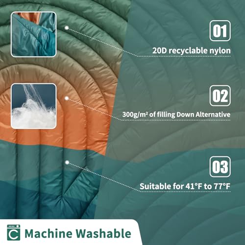 Puffy Camping Blanket,Large Camp Blanket Outdoor Camping Quilt Waterproof - color: Dawn, size: 52x75"