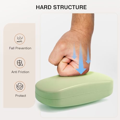 Marvolia Glasses Case Hard Shell - PU Leather Eyeglass Cases Eyeglasses Case for Sunglasses Eye Glasses Cases - color: Green, size: Standard