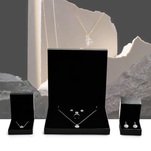Oirlv Black Earring Box,Earring Gift Box for Engagement/Proposal/Christmas - color: Earrings box
