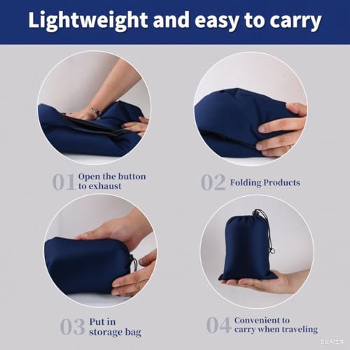 Neck Pillow Airplane Pillow for Long Flight,airplanesleep Support,Airplane Sleeping Support, Inflatable Pillow for Flights, Travel Essentials Neck Pillows for Airplanes