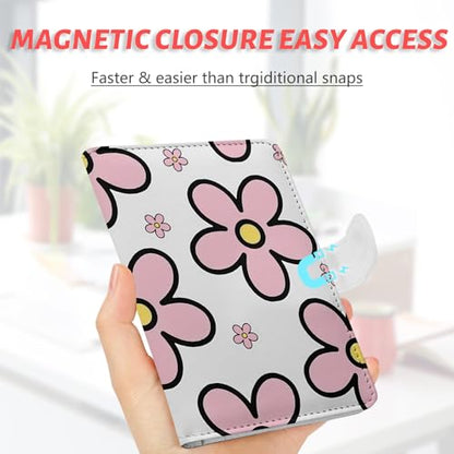 Passport Holder, Cute Travel Wallet Cover with RFID Blocking,Posy - color: G-Posy