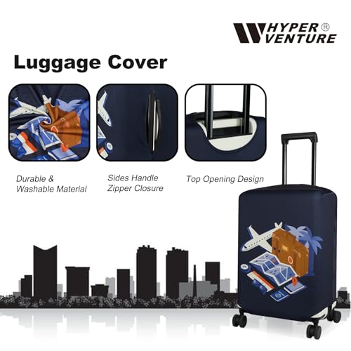HYPER VENTURE Travel Luggage Cover Suitcase Protector Fits 27-30 Inch, L - color: Journey, size: L