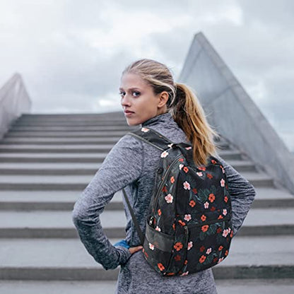G4Free 20L Small Foldable Ultralight Waterproof Backpack for Camping Hiking Cycling Men Women - color: B-flower Black, size: 20L