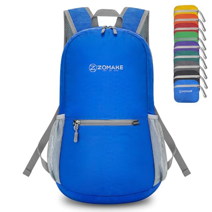 ZOMAKE Lightweight Packable Backpack, Foldable Small Travel Day Pack - color: B-dark Blue 1
