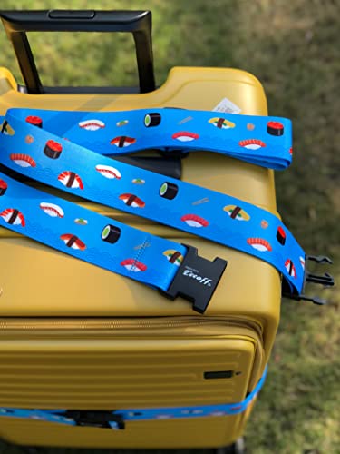 Teeoff Luggage Straps 2 Pack Suitcase Belts Travel Bag Accessories Adjustable (Sushi- 2 Pack) - color: Sushi-- 2 Pack