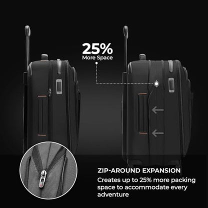 Briggs & Riley ZDX Global Softside Carry-On Spinner, Black - color: Black, size: Domestic 21" Carry On Expandable Spinner