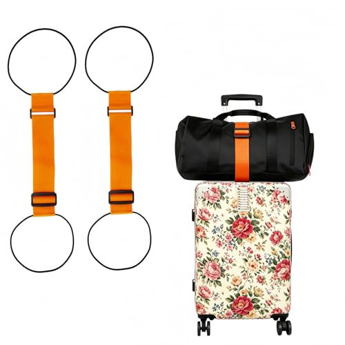 Adjustable Luggage Straps, Orange, 2Pack - color: 2pcs Orange