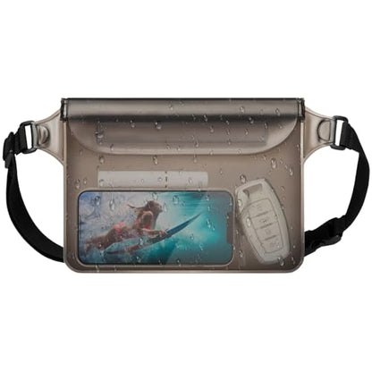 F-color Waterproof Fanny Pack - Waterproof Pouch, Beach Cruise Essentials - color: 1 Pack,Brown