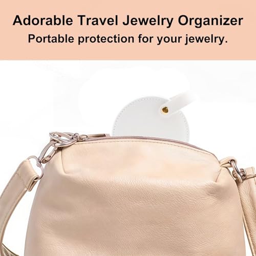 Travel Jewelry Case, Elegant Half-Moon Design with Golden Accents, Detachable Handle, White Personalized Accessory Organizer, Fashion-Forward Gift for Women and Teens(D) - style: D