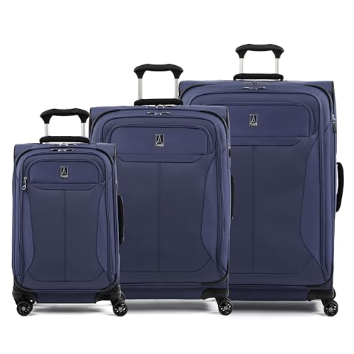 Travelpro Tourlite Softside 3-Piece Set, Expandable Luggage, 4 Spinner Wheels, Lightweight Suitcase, 21" Carry-On, 25" Checked Medium, 29 Check Large, Blue - color: Blue, size: 3-Piece Set (21/25/29)