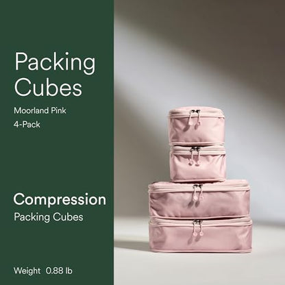 Antler Compression Packing Cubes, Set of 4, Moorland Pink - color: Moorland Pink