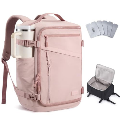 LOVEVOOK Travel Backpack for Women, Airline Approved Carry On Luggage - color: Pink