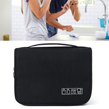 Hanging Toiletry Bag for Travel, Wet Dry Storage, Black