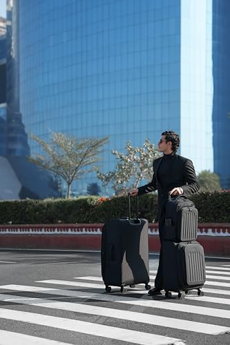 Kenneth Cole REACTION The Venturer 28-Inch Carry-On Lightweight Durable Softside 8-Wheel Spinner Cabin Size Luggage, Black - color: Black, size: Large