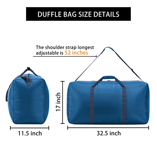 iFARADAY 105L Extra Large Duffel Bag lightweight, 32.5 inch, Royal Blue - color: Royal Blue