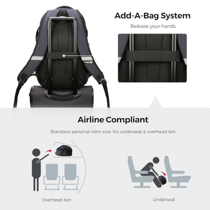 Swissdigital Design Laptop Backpack for Men with USB Charging Port SD803-92 - color: Blue Camo